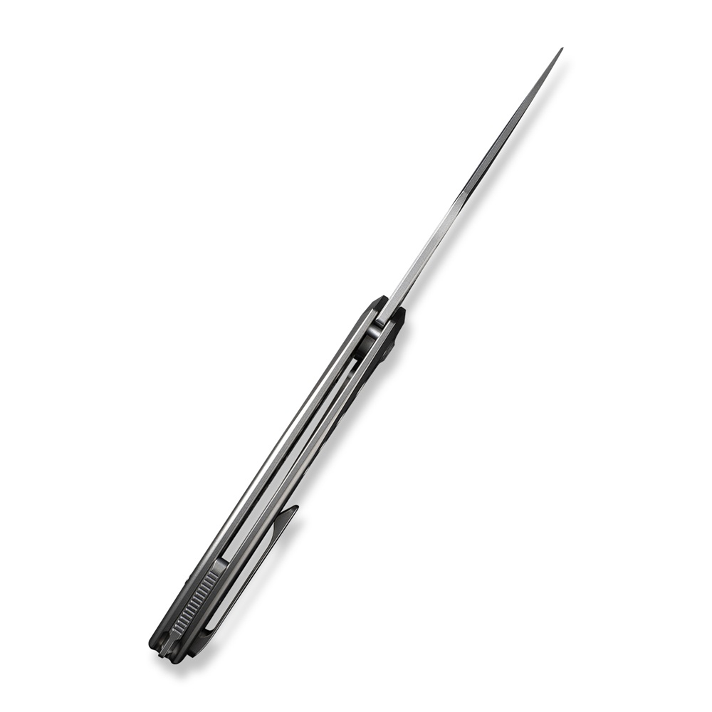 Джобен нож WE Knife Swiftfin с полирана с бластиране титаниева дръжка и CPM 20CV стомана Джобен нож WE Knife Swiftfin с полирана с бластиране титаниева дръжка и CPM 20CV стомана