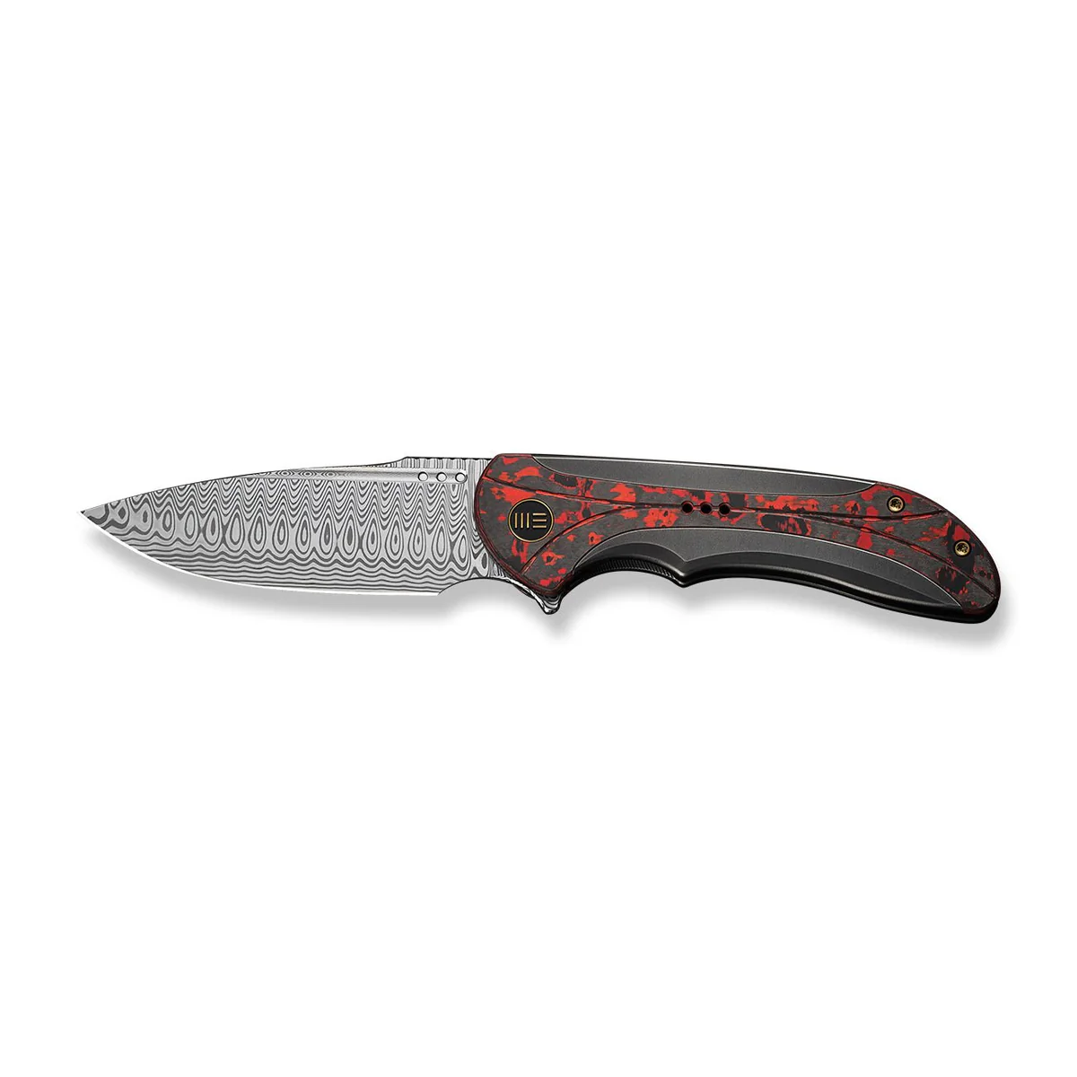 knife.bg-Джобен нож WE Knife Equivik с карбонова дръжка и Дамаска стомана 6 WEKNIFE Equivik