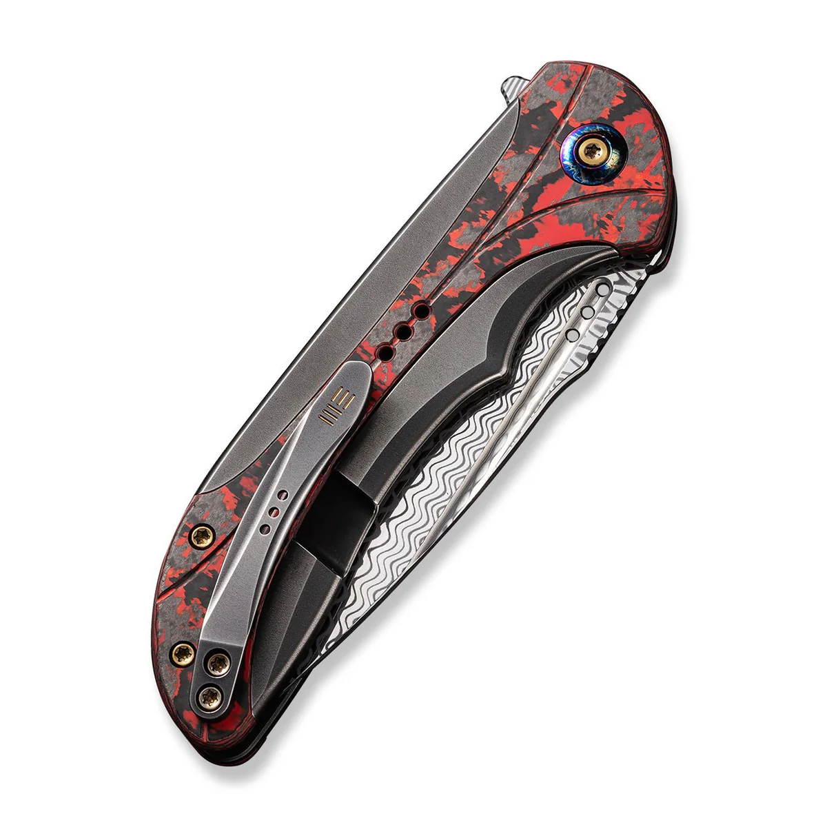 knife.bg-Джобен нож WE Knife Equivik с карбонова дръжка и Дамаска стомана 7 WEKNIFE Equivik