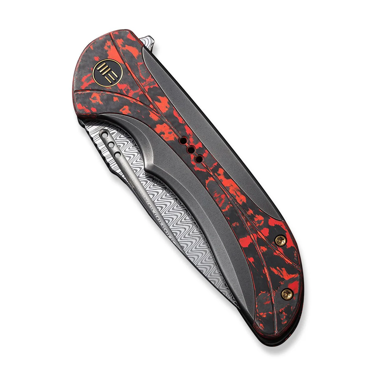 knife.bg-Джобен нож WE Knife Equivik с карбонова дръжка и Дамаска стомана 8 WEKNIFE Equivik