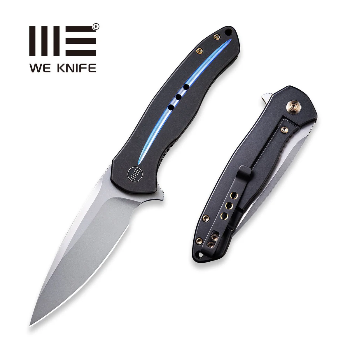 knife.bg-Джобен нож WE Knife Kitefin с титаниева черна дръжка и CPM S35VN стомана-1 knife.bg-Джобен нож WE Knife Kitefin с титаниева черна дръжка и CPM S35VN стомана-