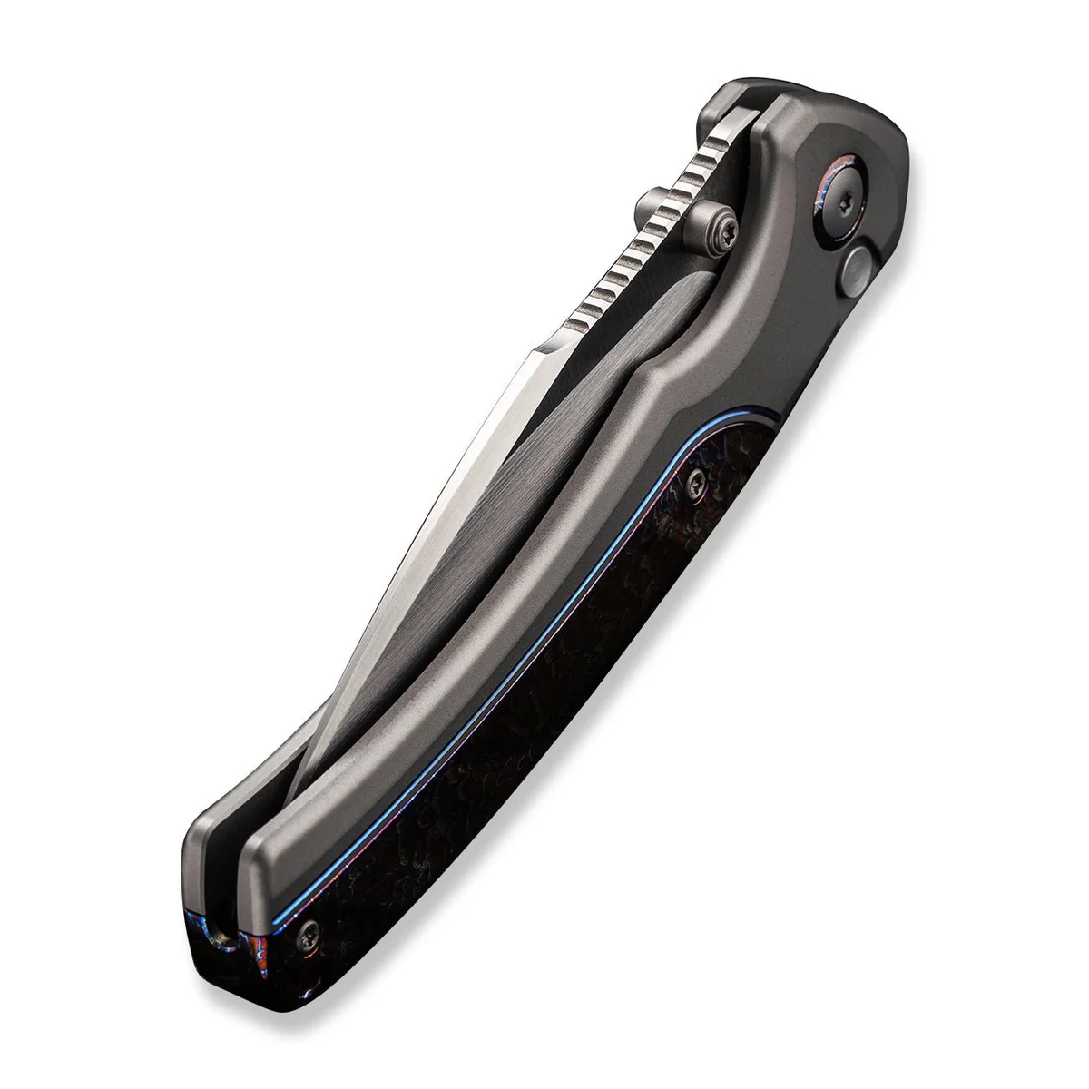 knife.bg-Джобен нож WE Knife Ziffius с титаниева сиво-синя дръжка и CPM 20CV стомана 2 WE Knife Ziffius