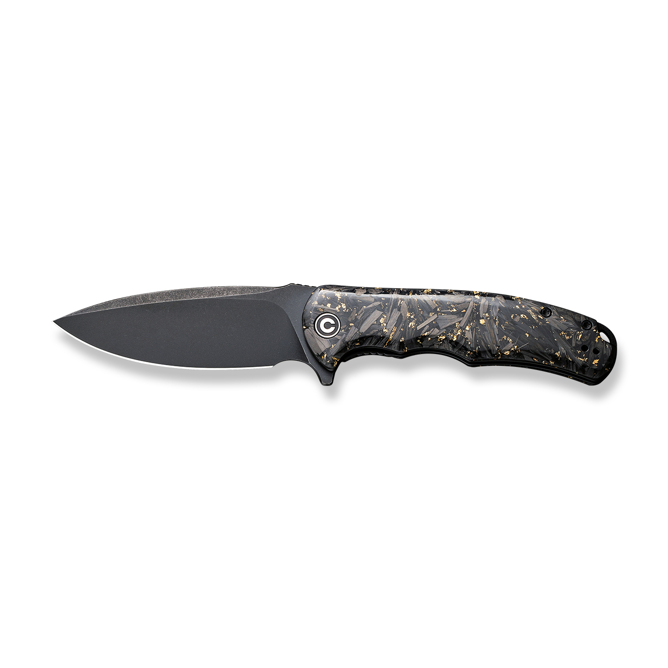 Knife.bg-Сгъваем нож Civivi Praxis Carbon Fiber & Gold Shred- C803J-1 Сгъваем нож Civivi Praxis Carbon Fiber & Gold Shred- C803J