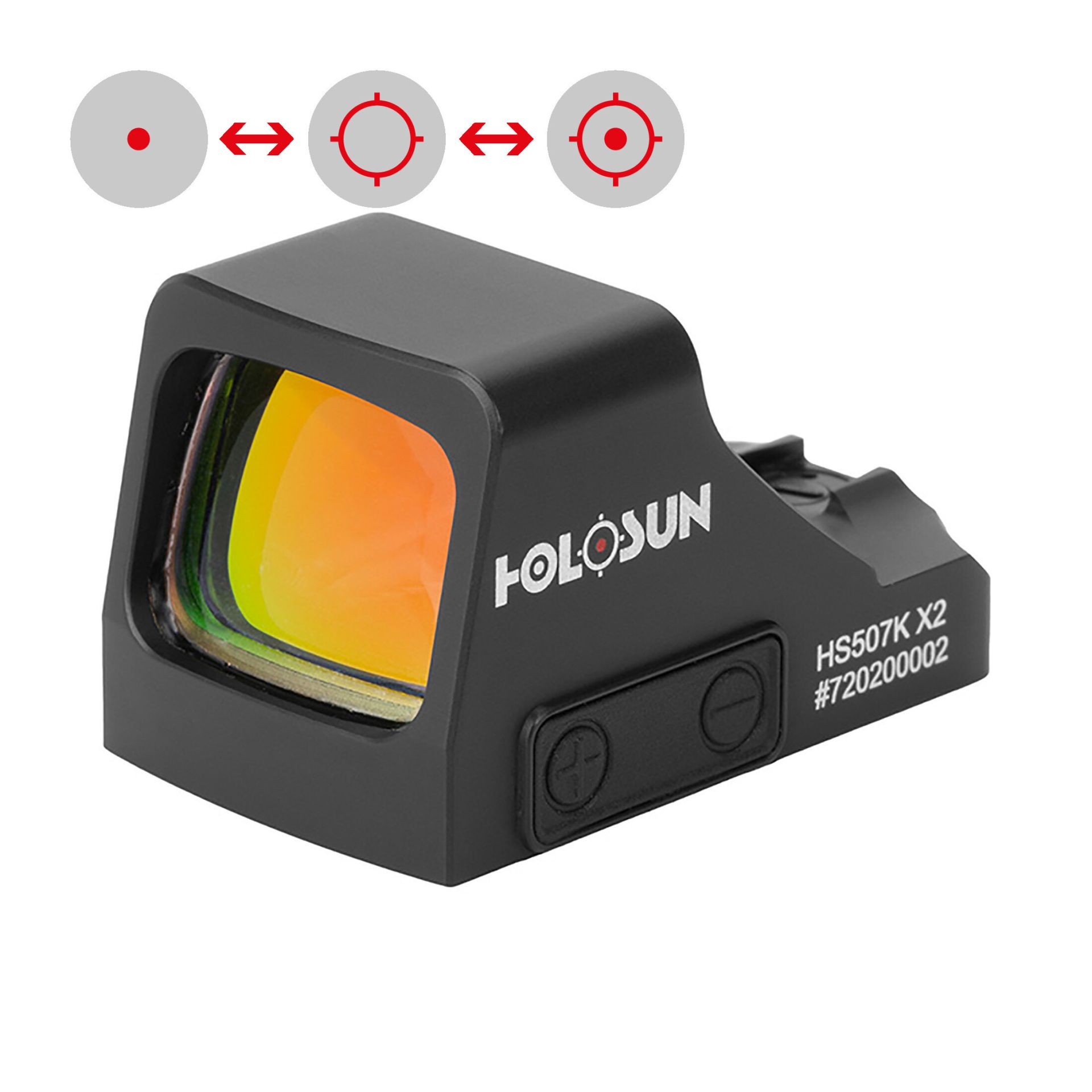 knife.bg-Бързомер Holosun HS507K-X2 – 2 MOA-32 MOA мини панорамен- бързомер за пистолет