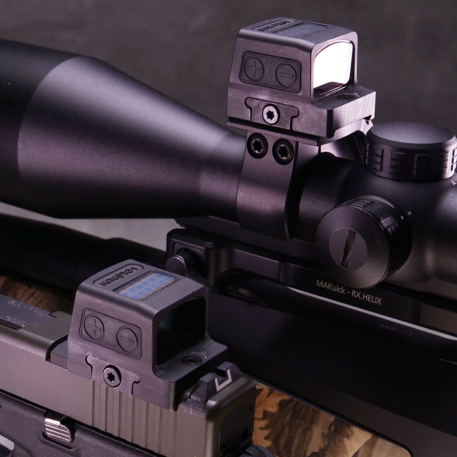 книфе.бг-Бързомер подходящ за пистолет Holosun Elite HE509T-RD X2 – затворен титаниев 2-32 MOA-8 бързомер holosun за пистолет или карабина