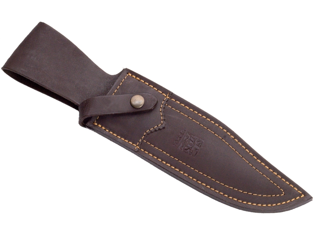 knife.bg-Ловен нож Joker Crown Bowie с дръжка от еленски рог, наръждаема стомана и кожена кания 2 Joker Bowie