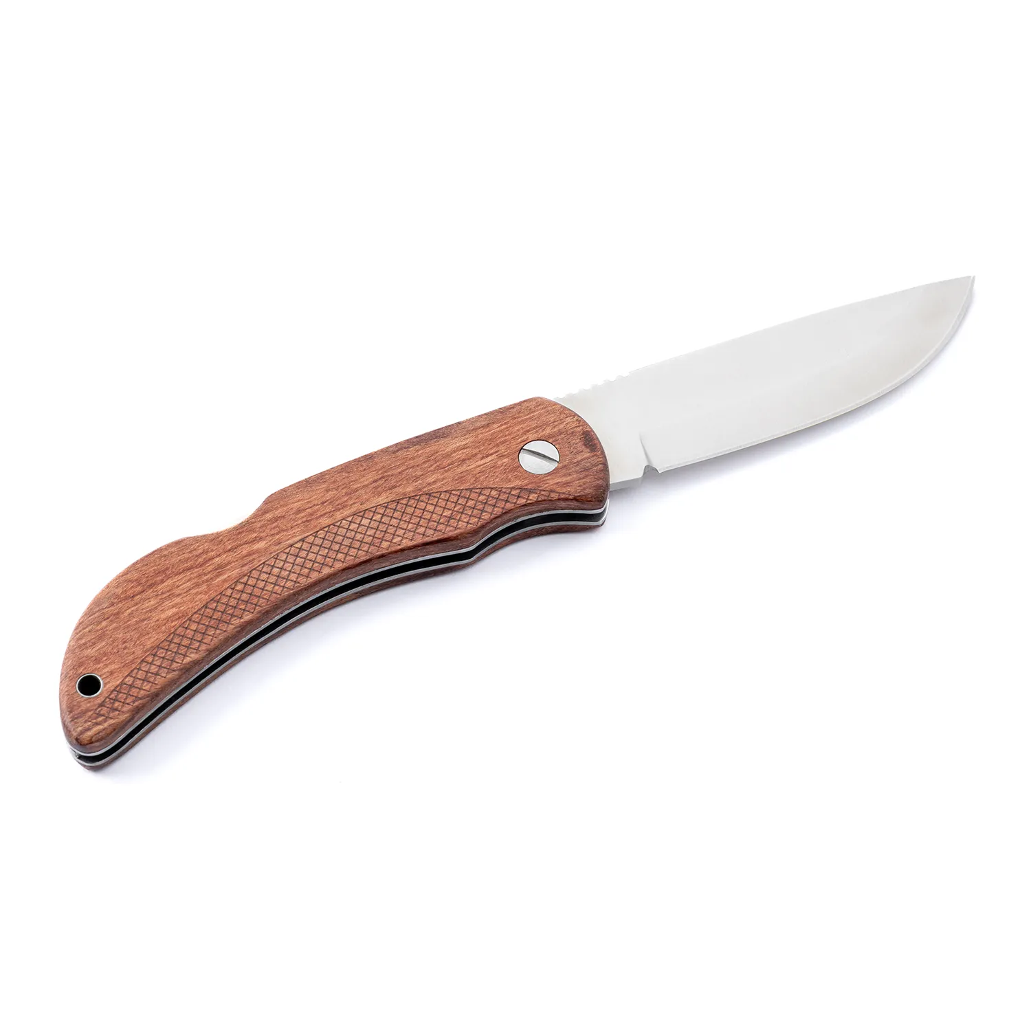 knife.bg-Шведски ловен сгъваем нож Eka Swede 10 с дървена дръжка и клаъф от кордура 7 джобен ловен нож