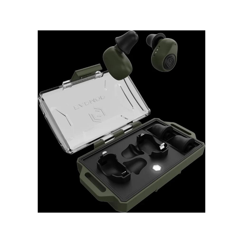 knife.bg-Активни електронни тапи за уши с Bluetooth и AI асистент Earmor M23T – Военно зелено 2 активни тапи за стрелба